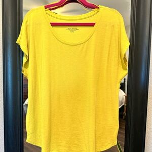 Rachel Zoe Bright Yellow Scoop Neck Short Sleeve Tee